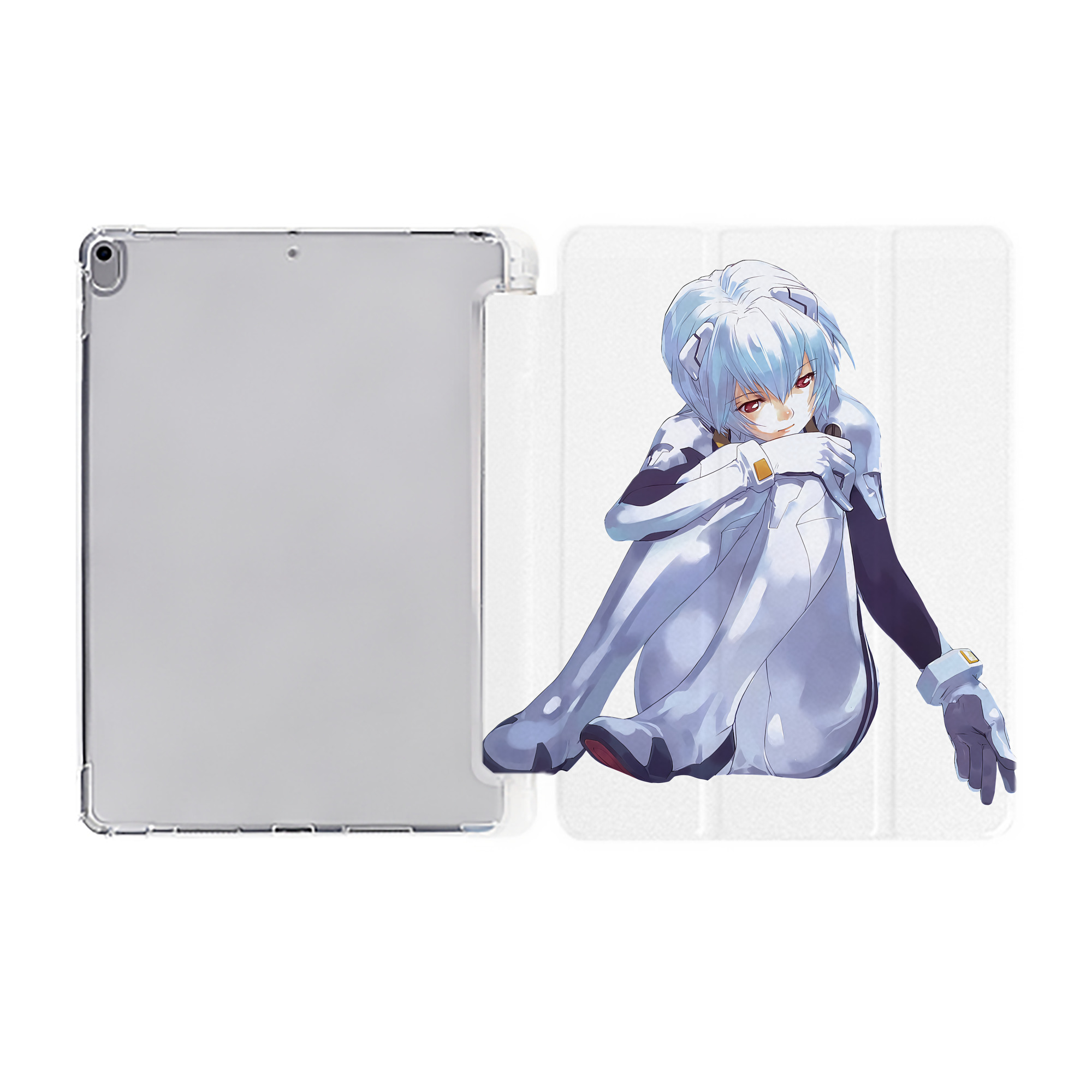 （画像用） EVA 新世紀エヴァンゲリオン IPad ケース ペン収納付き 三つ折りスタンド PUレザー×シリコン 対応機種9.5/10.5/10.9インチ